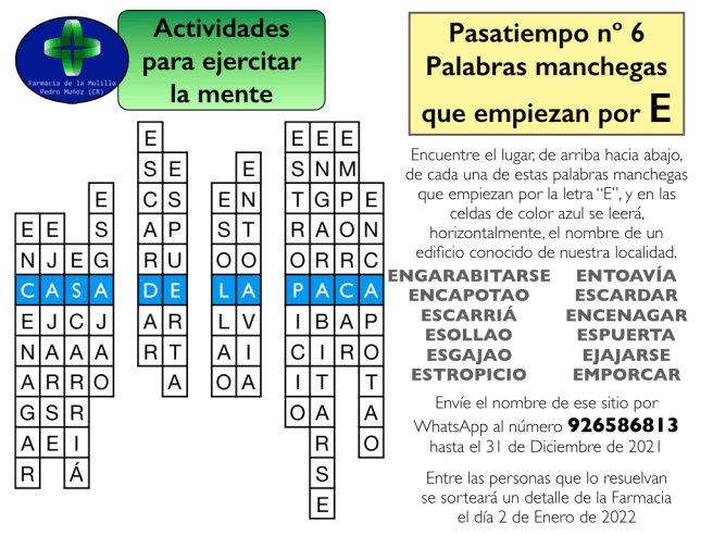 006 - Palabras manchegas E SOLUCION
