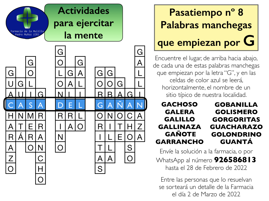 008 - Palabras manchegas G Solucion