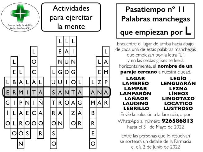 011 - Palabras manchegas L solucion